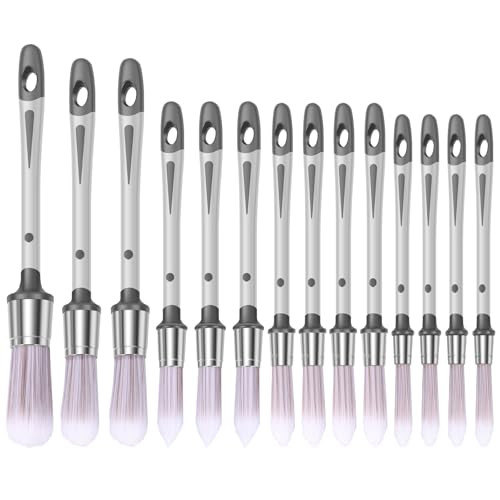 14 Stück Lackierpinsel Rund für Lacke, Kleine Pinsel zum Streichen, Spitz Fein Malerpinsel Rund Fensterpinsel Ausbesserungspinsel für Wände, Türen, Decken, Fensterflügel, Sockelleisten 14 Stück Lackierpinsel Rund für Lacke, Kleine Pinsel zum Streichen, Spitz Fein Malerpinsel Rund Fensterpinsel Ausbesserungspinsel für Wände, Türen, Decken, Fensterflügel, Sockelleisten von PEIZHIYC