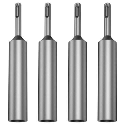 2 Stück Professional SDS Plus Erdnageleintreiber 180 x 25mm Innen Durchmesser 19mm Tiefenerder Erder Erdung Staberder Edelstahl Erdungsspieß Treiber zum Einstecken von Tiefenerder (4PCS) von PEIZHIYC
