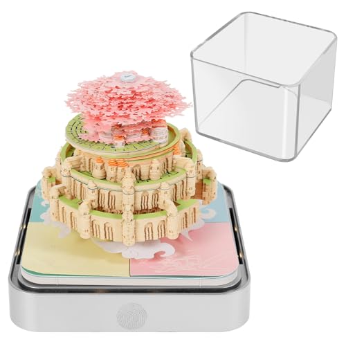 3D Kalender 2026, 3D Notizblock mit Licht, 3d Kalender zum Abreißen 2026 Kreative Kunstpapierskulpturen Tischkalender Weihnachten für Büro und Zuhause Dekoration (Burg) von PEIZHIYC
