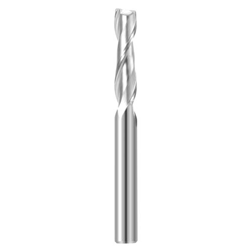 Spiralnutfräser 6mm Schaft CNC Fräser, 2-Flöte Schaftfräser Spiralfräser für Oberfräse, 6mm Schnittdurchmesser Nutfräser Holzfräser für Hartholz, Kork und Acrylmaterialien (6mm Schnittdurchmesser) von PEIZHIYC