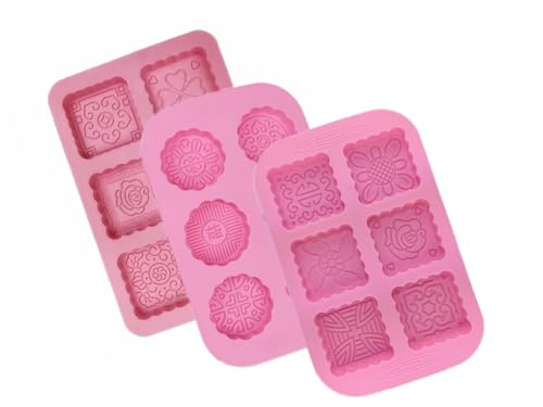 3Pcs Silikon-Seifenformen, 6 Mulden, Antihaft-Silikonformen in Lebensmittelqualität, Blütenförmige Silikonformen Backform Silikonform Seife, Backform, für Seife, Brot, Schokolade, Gelee, Süßigkeiten 3Pcs Silikon-Seifenformen, 6 Mulden, Antihaft-Silikonformen in Lebensmittelqualität, Blütenförmige Silikonformen Backform Silikonform Seife, Backform, für Seife, Brot, Schokolade, Gelee, Süßigkeiten von PEKMAR