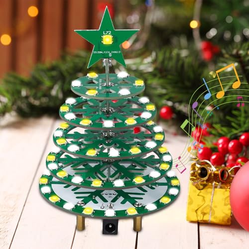 PEMENOL Bunte löt Bausatz Weihnachten Weihnachtsbaum DIY Kit, 7 Licht-Modi, RGB Fließleuchten, SMD Spaß Adventskalender elektronische Kit Löten Praxis Weihnachts Dekoration Mint Bildung PEMENOL Bunte löt Bausatz Weihnachten Weihnachtsbaum DIY Kit, 7 Licht-Modi, RGB Fließleuchten, SMD Spaß Adventskalender elektronische Kit Löten Praxis Weihnachts Dekoration Mint Bildung von PEMENOL
