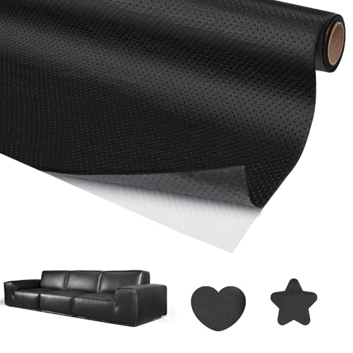 Kunstleder Selbstklebend, 40 x 60 cm Leder Reparatur Patch Lederflicken Selbstklebend Lederreparaturband, Kunstleder Leder Reparaturset für Sofa, Bürostuhl, Möbel,Taschen, Autositz,Jacken Reparatur von PENCHUAN