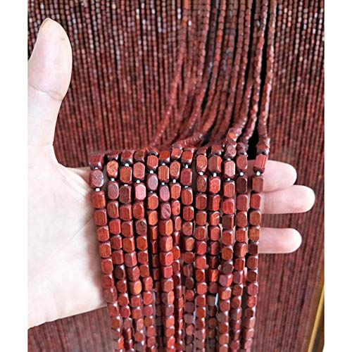Perlenvorhang Türvorhang PENGFEI 45 Strängen- Holzperlen Vorhänge Für Türschrankpassage Raumteiler Balkon Dekoration, 2 Farben, Größenanpassung (Color : A, Size : 90X200cm) von PENGFEI-türvorhang