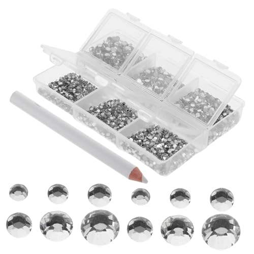 PENIKOKO 1 Satz Nail Art Set mit Flachen Rhinestones Verschiedenen für DIY Naildesigns Schmuck und Bastelprojekte Applikationsstift von PENIKOKO