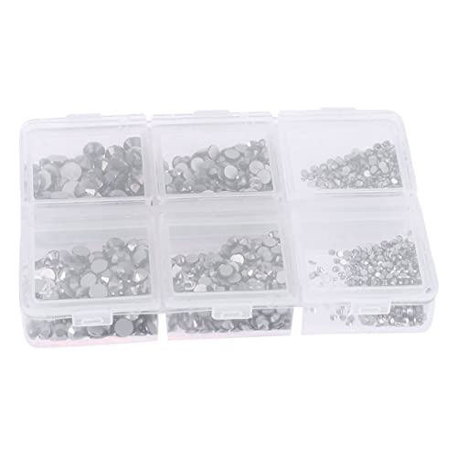 PENIKOKO 1 Schachtel Maniküre Nail Rhinestone Schwarzes Flaches Kristallnagelpailletten Bunte Nagelkunst Dekoration für Damen Vielseitig Einsetzbar für Nägel Kleidung Handy und DIY von PENIKOKO