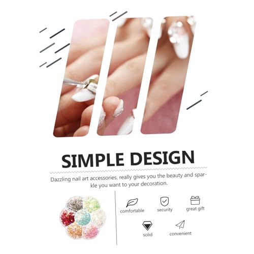 PENIKOKO 1 Schachtel Nagelstrasssteine Bunte Resin Deko für DIY Manicure Nailart Facettierte Schmucksteine für Natürliche Künstliche Nägel Farben Mix für Nageldekoration und Festival von PENIKOKO
