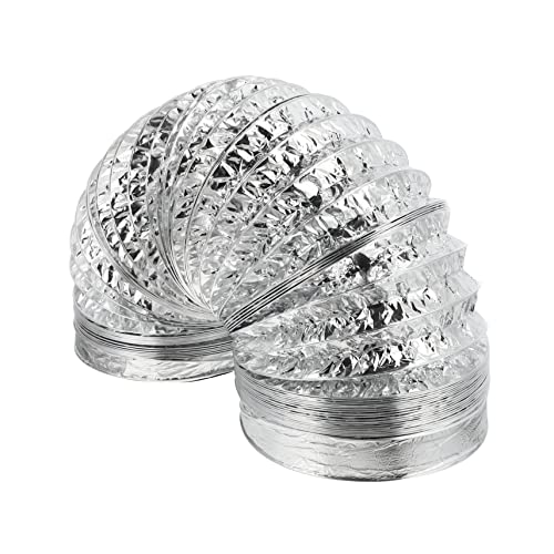 PENIKOKO 1 Stück Flexibler Aluminiumfolie Abluftschlauch Doppelwandiger Robuster Rohranschluss für Küche Leicht und Installieren von PENIKOKO