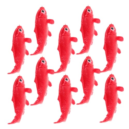 PENIKOKO 10 Stück Mini Koi Figuren Künstliche Dekofische für Aquarien Realistische Fische zur DIY Dekoration von Fischtanks Schreibtischen von PENIKOKO
