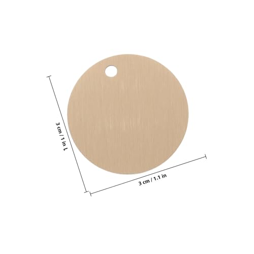 PENIKOKO 10 Stück Runde Messing Blank Tags Langlebige DIY Nummernschilder aus Messing Blanke Metallplättchen mit Loch für Individuelle Gravur Vielseitig für Ventilmarkierung und von PENIKOKO