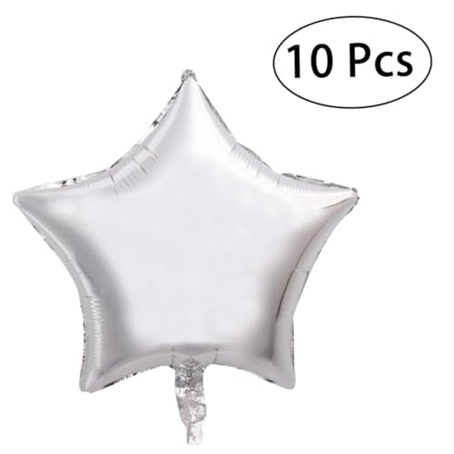 PENIKOKO 10 Stück Silber Folienballons Fünfzackiger Stern Helium Ballons für Geburtstag Hochzeit Valentinstag Partydekoration Langlebig Wiederverwendbar PENIKOKO 10 Stück Silber Folienballons Fünfzackiger Stern Helium Ballons für Geburtstag Hochzeit Valentinstag Partydekoration Langlebig Wiederverwendbar von PENIKOKO