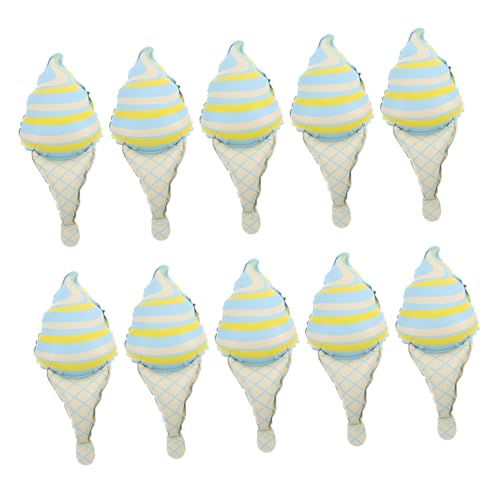PENIKOKO 10 Stück Teiliges Eiscreme Folienballons Mini Mattblau Langlebige Partydeko Einfache Handhabung für Kindergeburtstag Eiscreme Mottoparty und Feierlichkeiten von PENIKOKO