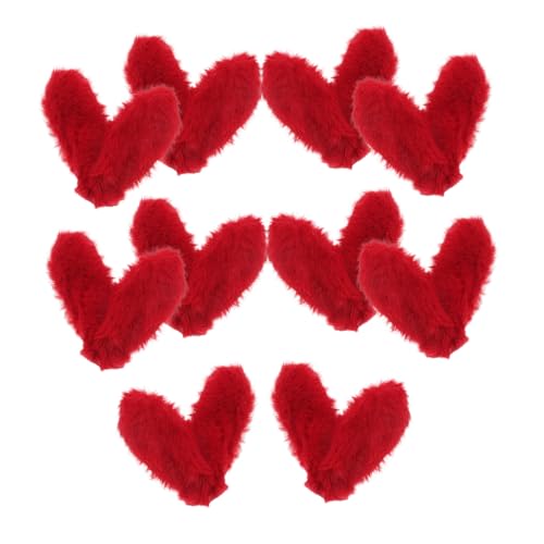 PENIKOKO 10 Stück Teiliges Hasenohren Haarschmuck für Ostern Furry Rabbit Clips für Diy Bastelprojekte und Festliche Dekorationen für Kreative Haarstylings von PENIKOKO