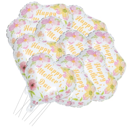 PENIKOKO 10 Stück Teiliges Muttertags Aluminiumfolie Ballon Weiße Blumenherzen Vielseitige Partydekoration für Innen und Außen Langlebig Festliche Muttertags Party Ornamente PENIKOKO 10 Stück Teiliges Muttertags Aluminiumfolie Ballon Weiße Blumenherzen Vielseitige Partydekoration für Innen und Außen Langlebig Festliche Muttertags Party Ornamente von PENIKOKO