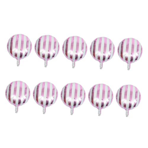 PENIKOKO 10 Stück Teiliges Runde Gestreifte Luftballons in Candy Farben Strapazierfähige Party Deko für Geburtstag Hochzeit Festlichkeiten Aluminiumfolie Stilvoll und Langlebig PENIKOKO 10 Stück Teiliges Runde Gestreifte Luftballons in Candy Farben Strapazierfähige Party Deko für Geburtstag Hochzeit Festlichkeiten Aluminiumfolie Stilvoll und Langlebig von PENIKOKO