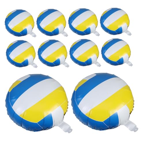PENIKOKO 10 Stück Volleyball Folienballons für Sport Themenpartys Strandfeiern und Volleyball Dekorationen für Geburtstagsfeiern und Events von PENIKOKO
