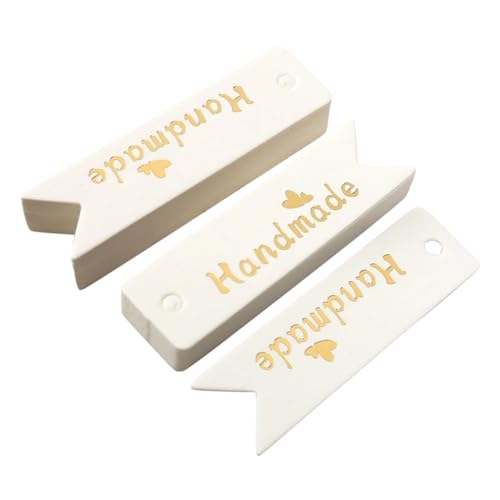 PENIKOKO 100 Stück Handmade Geschenkanhänger mit Weiße DIY Tags für Handgemachte Geschenke Vielseitige Papieranhänger zum Beschriften und Verzieren von Geschenkverpackungen von PENIKOKO