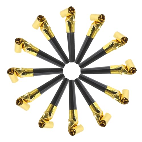 PENIKOKO 100 Stück Partybläser Schwarz Gold Geburtstags Tröten mit Einzigartigem Blasmechanismus Laute Partygeräusche Party Dekoration und für Feierlichkeiten PENIKOKO 100 Stück Partybläser Schwarz Gold Geburtstags Tröten mit Einzigartigem Blasmechanismus Laute Partygeräusche Party Dekoration und für Feierlichkeiten von PENIKOKO