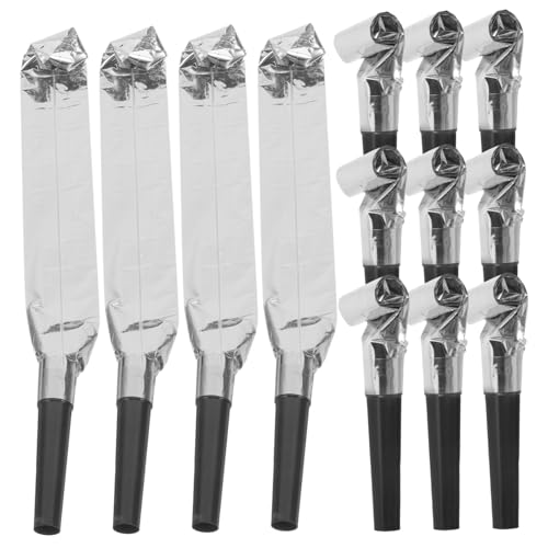 PENIKOKO 100 Stück Teiliges Party Blowout Schwarz Silber Lustige Noisemaker mit Einzigartigem Blasdesign für Geburtstagsfeiern Neujahrs Events und Vielseitige Party Dekorationen von PENIKOKO