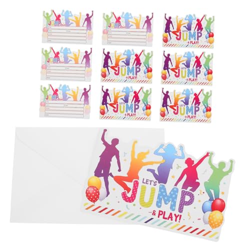 PENIKOKO 12 Sätze Einladungskarten Jumping Party Geburtstagskarten mit Einzigartigem Sprung Design Hochwertigem und Passenden Umschlägen für Unvergessliche Kindergeburtstagsfeiern PENIKOKO 12 Sätze Einladungskarten Jumping Party Geburtstagskarten mit Einzigartigem Sprung Design Hochwertigem und Passenden Umschlägen für Unvergessliche Kindergeburtstagsfeiern von PENIKOKO