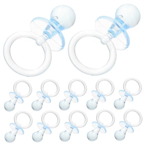 PENIKOKO 12 Stück Teiliges Anhänger Realistische Shower Deko Transparente Hellblaue Babyschnuller Ornamente Party Tischdekoration für Babyparty DIY Geschenk PENIKOKO 12 Stück Teiliges Anhänger Realistische Shower Deko Transparente Hellblaue Babyschnuller Ornamente Party Tischdekoration für Babyparty DIY Geschenk von PENIKOKO