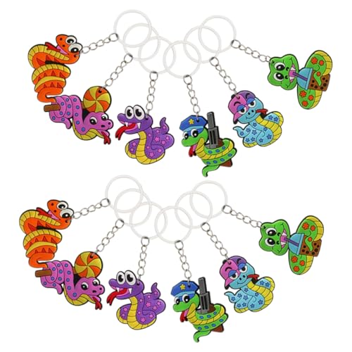 PENIKOKO 12 Stück Teiliges Cartoon schlange Schlüsselanhänger Kompakt und Leicht Metall Schlüsselring Anhänger für Taschen Rucksäcke Geldbörsen Langlebig und Praktisch als Geschenk und PENIKOKO 12 Stück Teiliges Cartoon schlange Schlüsselanhänger Kompakt und Leicht Metall Schlüsselring Anhänger für Taschen Rucksäcke Geldbörsen Langlebig und Praktisch als Geschenk und von PENIKOKO