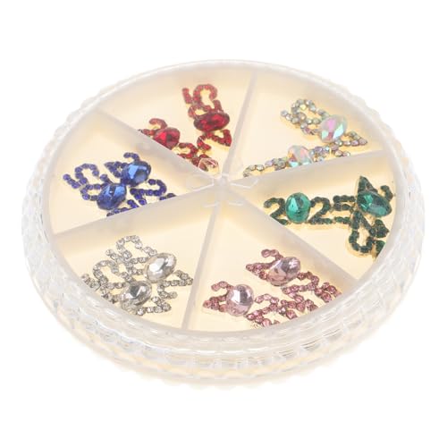 PENIKOKO 12 Stück Teiliges Nagelschmuck mit Nummerierten Strasssteinen Glitzernde Nail Art Charms für DIY Maniküre Funkelnde Nageldekorationen für Fingernägel Vielseitiges Nail Charm von PENIKOKO