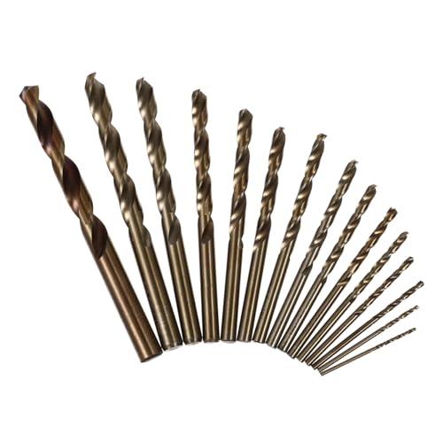 PENIKOKO 15 Stück Teiliges Bohrer Set aus Hochgeschwindigkeitsstahl für Gehärteten Stahl und Edelstahl Präzise Spiralbohrer mit Robustem Metall Geeignet für Gusseisen und Hartkunststoffe PENIKOKO 15 Stück Teiliges Bohrer Set aus Hochgeschwindigkeitsstahl für Gehärteten Stahl und Edelstahl Präzise Spiralbohrer mit Robustem Metall Geeignet für Gusseisen und Hartkunststoffe von PENIKOKO