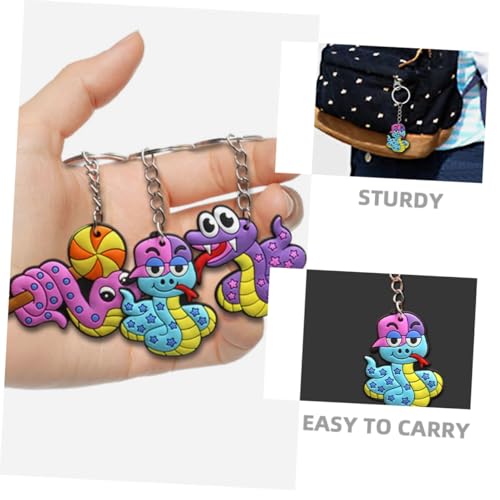 PENIKOKO 18 Stück Teiliges Bunter Cartoon schlangen Schlüsselanhänger aus Langlebigem PVC und Metall Kompakt und Stylisch als Geburtstagsmitbringsel und Partygeschenk für Junge Mädchen PENIKOKO 18 Stück Teiliges Bunter Cartoon schlangen Schlüsselanhänger aus Langlebigem PVC und Metall Kompakt und Stylisch als Geburtstagsmitbringsel und Partygeschenk für Junge Mädchen von PENIKOKO