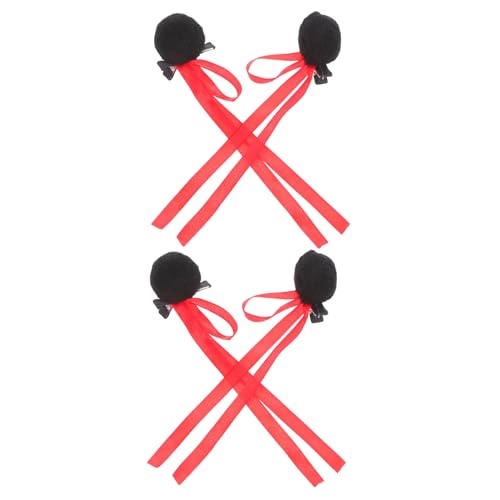 PENIKOKO 2 Paare Haarklammern für Damen mit Pompon und Schleife Stilvolle Haaraccessoires für Partys Hochzeiten und Rutschfest Schonend für Haar PENIKOKO 2 Paare Haarklammern für Damen mit Pompon und Schleife Stilvolle Haaraccessoires für Partys Hochzeiten und Rutschfest Schonend für Haar von PENIKOKO