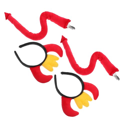 PENIKOKO 2 Sätze Rote Teufelshörner Haarreifen mit Weiches Flexibles Material Kreatives Cartoon Design Bequem für Erwachsene Halloween und Karnevalskostüm Zubehör von PENIKOKO