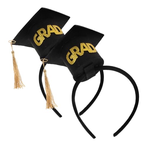 PENIKOKO 2 Stück Abschlusskopfbedeckung mit Quaste Stilvolles Kopfband für Abschlussfeiern Trendiger Haarschmuck für Graduierungen und Feierlichkeiten Besondere Accessoires für von PENIKOKO