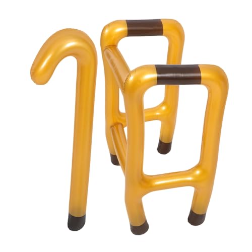 PENIKOKO 2 Stück Aufblasbarer Gehstock Lustiges Halloween Inflatable Crutch Toy für Partys Schwimmbad und Bühnenaufführungen Leicht und Einfach zu Transportieren von PENIKOKO