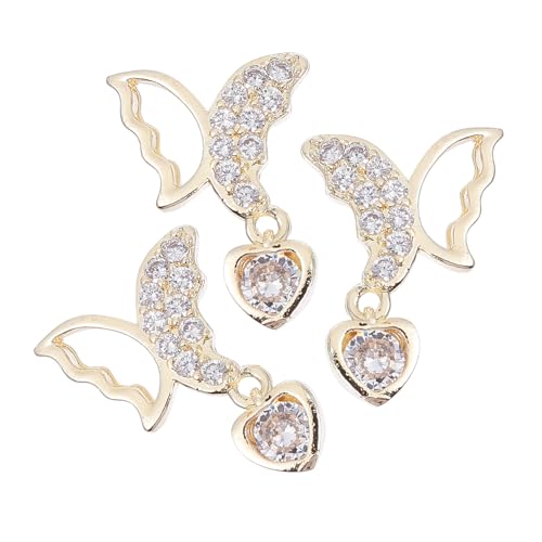 PENIKOKO 2 Stück Manicure Fingernail Patch mit Zirkonia Inlay Selbstklebende Nail Art Dekoration für DIY Nageldesign Langlebig und Einfach Anzuwenden für Profi und Heimgebrauch von PENIKOKO