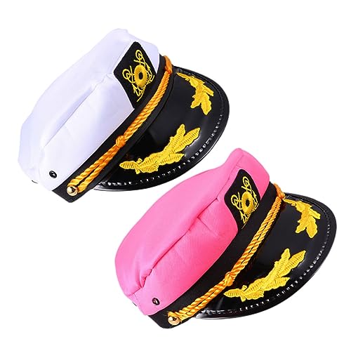 PENIKOKO 2 Stück Teiliges Kapitänsmütze und Matrosenhut für Erwachsene Klassische Verkleidungshüte in Weiß und Eleganter Party und Bühnenhut für Segeltörn und Kostümveranstaltungen PENIKOKO 2 Stück Teiliges Kapitänsmütze und Matrosenhut für Erwachsene Klassische Verkleidungshüte in Weiß und Eleganter Party und Bühnenhut für Segeltörn und Kostümveranstaltungen von PENIKOKO