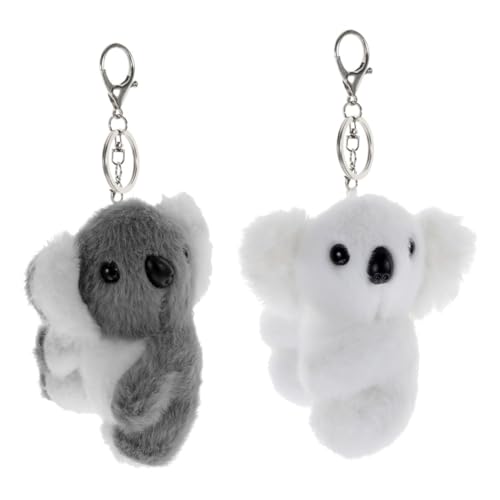 PENIKOKO 2 Stück Teiliges Plüsch Koala Schlüsselanhänger Niedliche Leichte Taschen Rucksackdeko Weicher Stoffbeutel anhänger als Geschenk für Geburt Geburtstag Hochzeit Vielseitig von PENIKOKO
