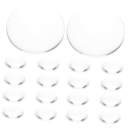 PENIKOKO 20 Stück Glasfarbenkarte Leuchtende Glascabochons Glaskuppel-cabochons Charms Für Die Schmuckherstellung Gel-nagelaufkleber Bunt Cabochon Mit Flacher Rückseite Transparent von PENIKOKO