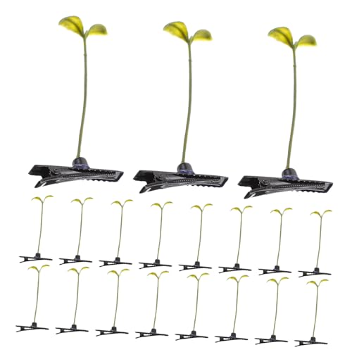 PENIKOKO 20 Stück Mädchen Haarspangen mit Dekorativem Bohnensprossen design Leichte Haarklammern aus Stabile Basis für Partys Kostüme und DIY Haaraccessoires von PENIKOKO