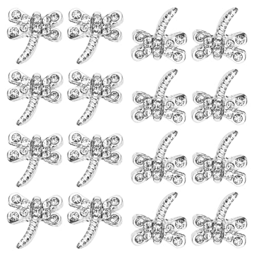 PENIKOKO 20 Stück Teiliges Nageldekorationen aus Langlebiger Legierung Schmetterlingsförmige Nail Art Charms für DIY Maniküre Einfach Anzubringen Glänzende Schmucksteine für Individuelle von PENIKOKO