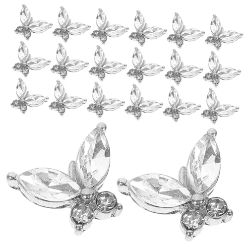 PENIKOKO 20 Stück Teiliges Nail Charms Schmetterling Glitzer Nagel Schmuck mit Silbernen Strasssteinen Kreative Maniküre Deko für Frauen Mädchen für Partys Weihnachten Geburtstag PENIKOKO 20 Stück Teiliges Nail Charms Schmetterling Glitzer Nagel Schmuck mit Silbernen Strasssteinen Kreative Maniküre Deko für Frauen Mädchen für Partys Weihnachten Geburtstag von PENIKOKO