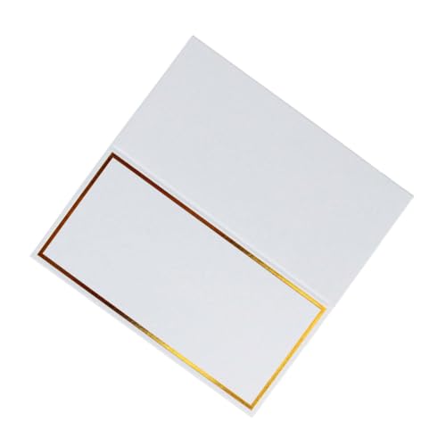 PENIKOKO 20 Stück Teiliges Tischkarten Hochzeit Weiß gold Glänzend Stereoskopisch mit Heißfolienprägung Edle Namenskarten für Festliche Tischdekoration bei Hochzeiten Banketten und Feiern von PENIKOKO