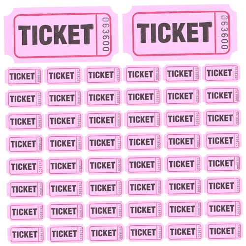 PENIKOKO 200 Stück Tombola Lose Vergnügungspark Tickets Preisaufkleber Motivationsaufkleber Eintrittskarten Tickethalter Für Klassenzimmer Events Preistickets Essenstickets Für von PENIKOKO
