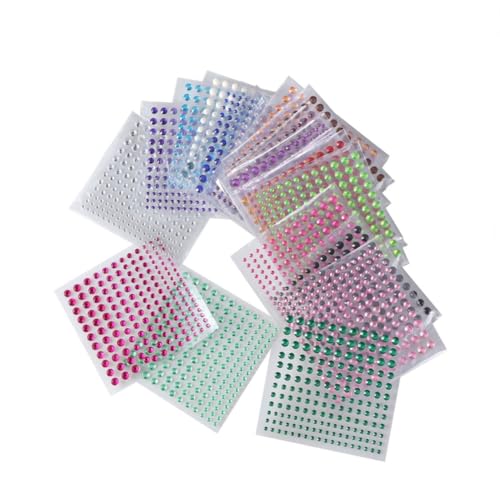 PENIKOKO 24 Blatt Acryl Strass Sticker Selbstklebend für Nägel Gesicht Körper Dekoration DIY Nagelkunst Festival Karneval Make Up Schmuckstein Mix PENIKOKO 24 Blatt Acryl Strass Sticker Selbstklebend für Nägel Gesicht Körper Dekoration DIY Nagelkunst Festival Karneval Make Up Schmuckstein Mix von PENIKOKO