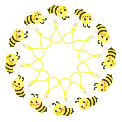 PENIKOKO 24 Stück Teiliges Biene Schlüsselanhänger Süßer Bienen Charm Schlüsselring Dekorativer Taschenanhänger als Party Mitgebsel und für Familie und Freunde Modische Bienen Deko von PENIKOKO