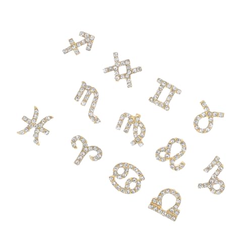PENIKOKO 24 Stück Teiliges Goldene Metall Nail Art Charms mit Funkelnden Strasssteinen Langlebige Nagelverzierung für DIY Nageldesign Geeignet für Profi und Heimgebrauch Party und PENIKOKO 24 Stück Teiliges Goldene Metall Nail Art Charms mit Funkelnden Strasssteinen Langlebige Nagelverzierung für DIY Nageldesign Geeignet für Profi und Heimgebrauch Party und von PENIKOKO