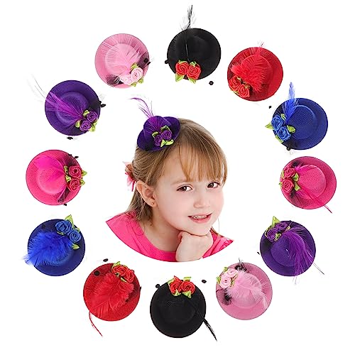 PENIKOKO 24 Stück Teiliges Mini Fascinator Haarclip mit Schleifenblumen und Netz Bunte Kleine Party Hüte Haarspangen für Mädchen Haarschmuck Accessoires für Bühne und Fasching PENIKOKO 24 Stück Teiliges Mini Fascinator Haarclip mit Schleifenblumen und Netz Bunte Kleine Party Hüte Haarspangen für Mädchen Haarschmuck Accessoires für Bühne und Fasching von PENIKOKO