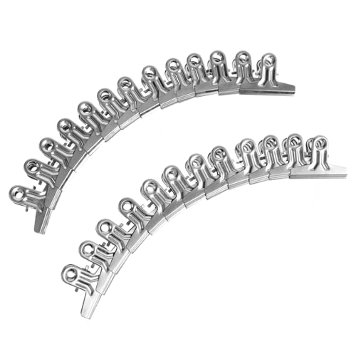 PENIKOKO 25 Stück Teiliges Edelstahl Büroklammern Clips zur Dokumenten und Geldscheinsortierung Kleine Binder Clips mit Robuster Verarbeitung für Vielseitigen Einsatz im Büroalltag von PENIKOKO