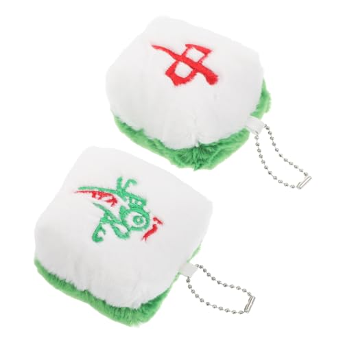 PENIKOKO 2pcs Süßer Cartoon Mahjong Plüschschlüsselkettenschlüssel Und Taschen Entzückende Und Weiche Keyring -rucksäcke Dekoration Für Kinder Erwachsene von PENIKOKO