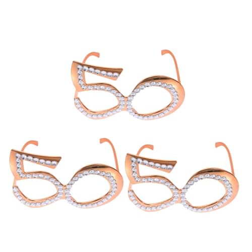 PENIKOKO 3 Stück Teiliges Geburtstag Brillen in Roségold Lustige Leichte Partybrillen mit Zahlenform für Jubiläums und Geburtstagsfeiern Wiederverwendbar und Einfach zu Reinigen Accessoire PENIKOKO 3 Stück Teiliges Geburtstag Brillen in Roségold Lustige Leichte Partybrillen mit Zahlenform für Jubiläums und Geburtstagsfeiern Wiederverwendbar und Einfach zu Reinigen Accessoire von PENIKOKO