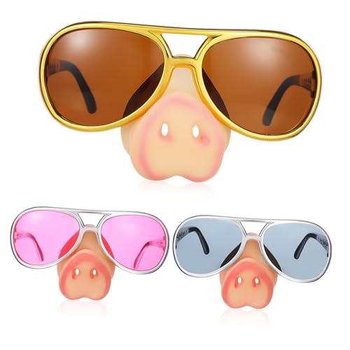 PENIKOKO 3 Stück Teiliges Lustige Partybrillen mit Schweinenase Leichte Faschingsbrille Gold Silber Witzige Verkleidung für Halloween Kindergeburtstag Foto Spaß Geschenkidee PENIKOKO 3 Stück Teiliges Lustige Partybrillen mit Schweinenase Leichte Faschingsbrille Gold Silber Witzige Verkleidung für Halloween Kindergeburtstag Foto Spaß Geschenkidee von PENIKOKO